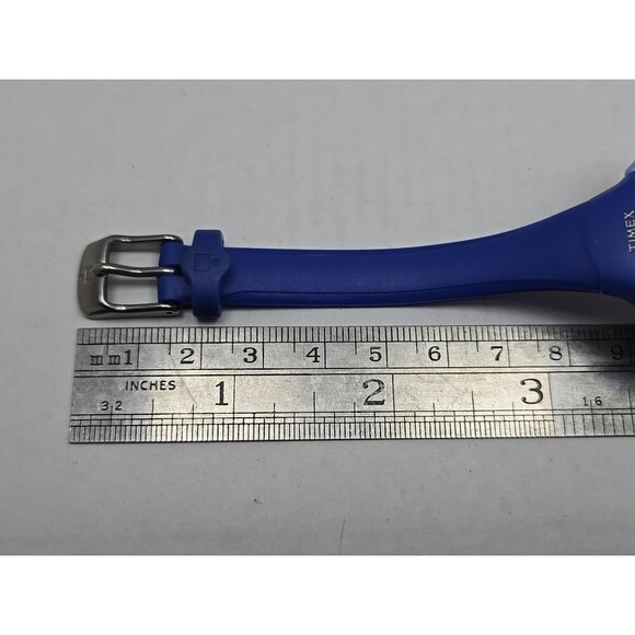 Timex Ironman Triathlon 10Lap Blue Digital Wristwatch Indiglo WR100M New Battery - Picture 9 of 10